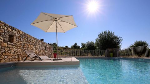 La piscine du Domaine de Miegessolle, mas de charme en Ardèche